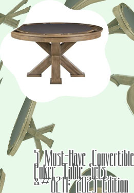 Convertible poker table dining table