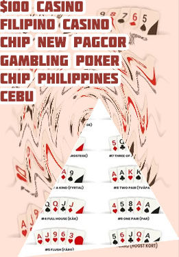 Poker set with values from Filipino