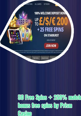Prism casino 100 free spins